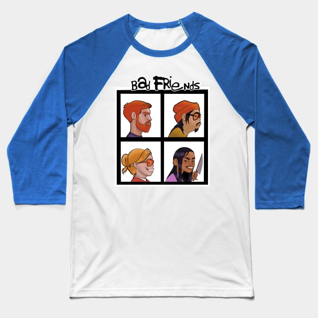 Not So Good Friends Baseball T-Shirt by Eman.G.Nation